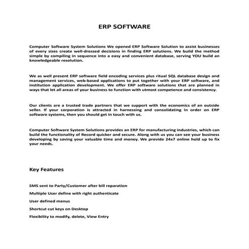 ERP SOFTWARE | PDF