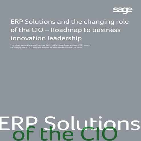 ERP Solutions and the Changing Role of the CIO