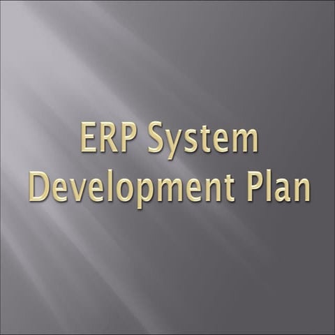 ERP System Development Plan | PPT