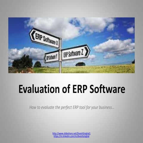 ERP Tool Evaluation