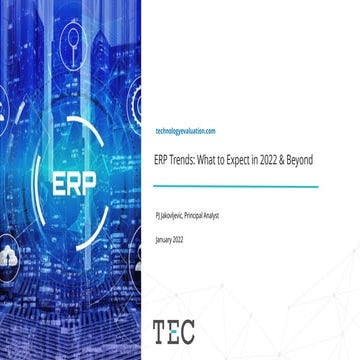 ERP Trends in 2022 and Beyond