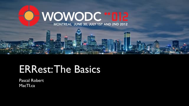 ERRest: the Basics