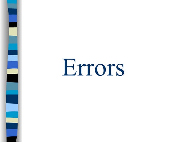 Types of Accounting Errors in Accounting