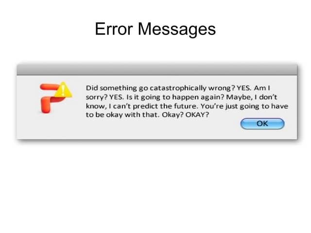 Error messages