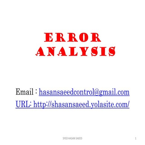 Error analysis
