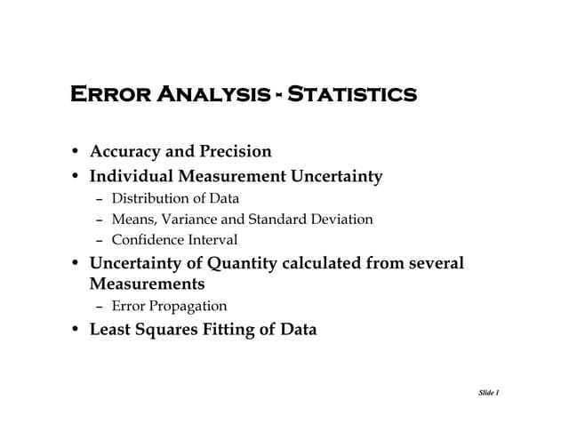 Error analysis   statistics