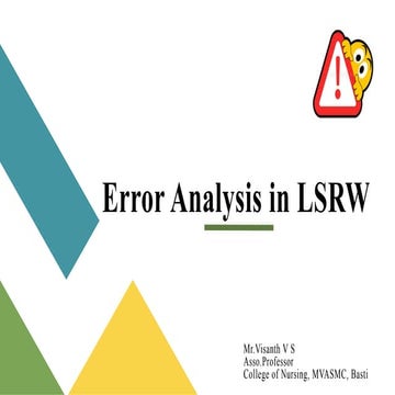 Error Analysis in LSRW-Communicative English