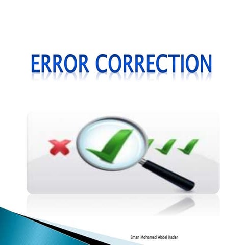 correction of error presentation