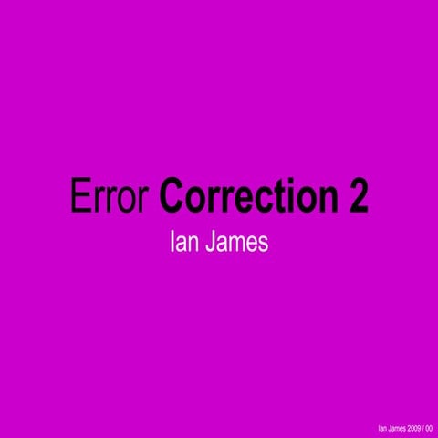 Error Correction 2 | PPT