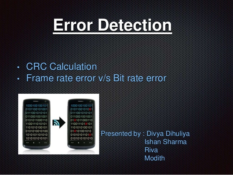Error detection in Data Communication System