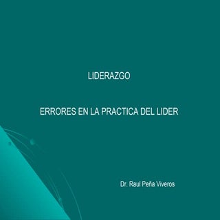 Errores del liderazgo