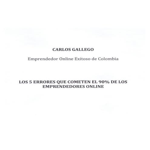 Errores Marketing Online