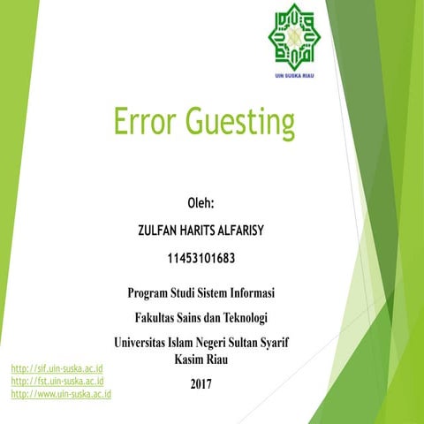 Error Guesting