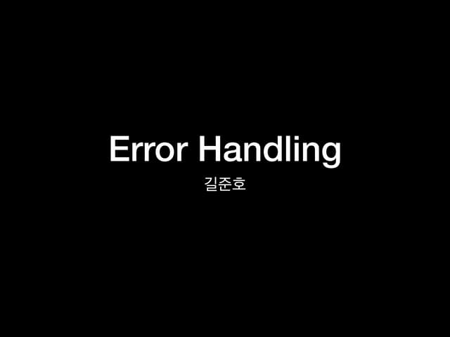 Error handling | PDF