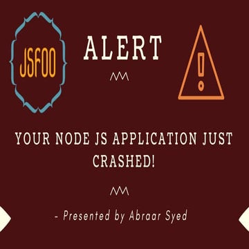 Error Handling and Alerting for Node JS Applications