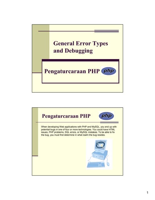 Error handling and debugging