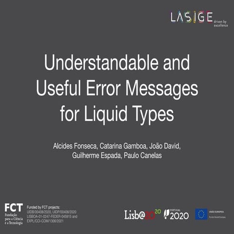 Understandable and Useful Error Messages for Liquid Types