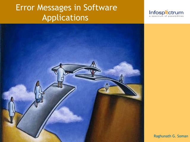 Error Messages In Software Applications