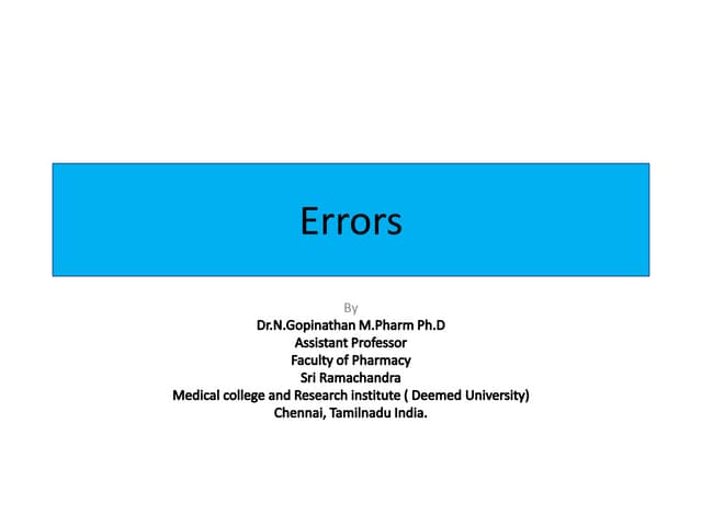 Errors