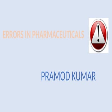 Errors and types  of errors found in Pharmaceutical analysis