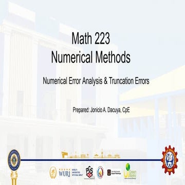 Errors in Numerical Analysis | PDF