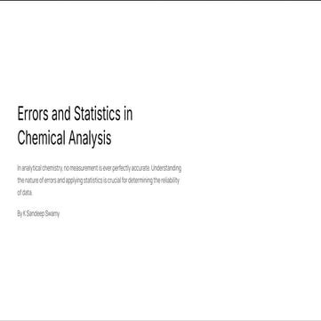 Errors-and-Statistics-in-Chemical-Analysis.pdf/BY K SANDEEP SWAMY (MSC,B.Ed)