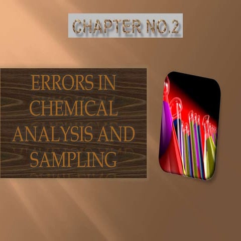Errors in chemical analysis