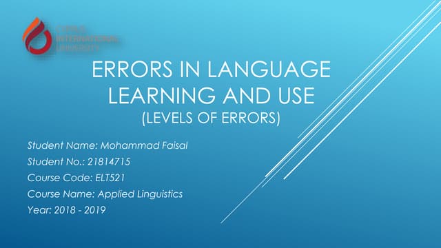 Errors in Language Learning and Use.pptx