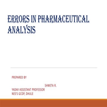 causes of laboratory errors | PDF
