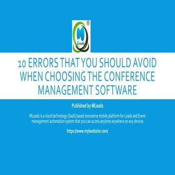 10 errors that you should avoid when choosing the conference management software