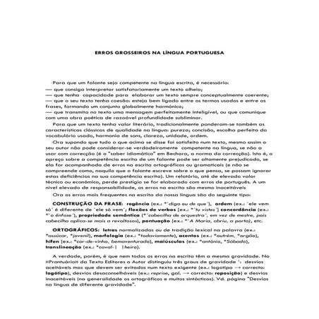 Erros mais grosseiros_do_portugu%c3%a_as[1] | DOC