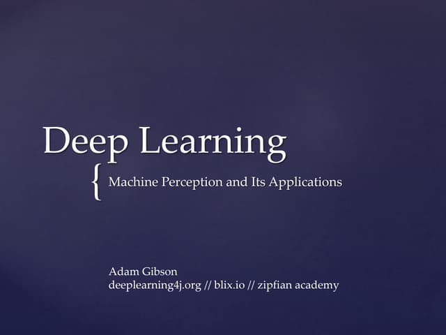 Ersatz meetup - DeepLearning4j Demo