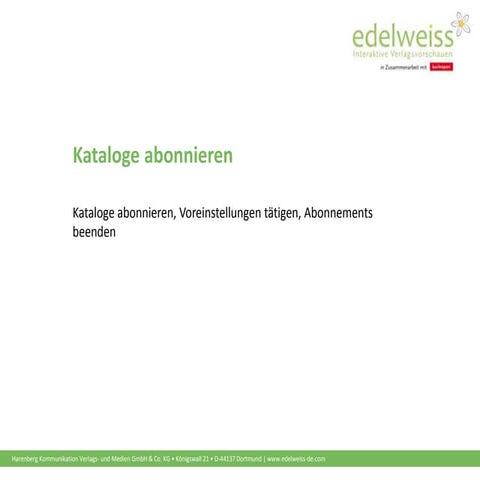 Kataloge abonnieren