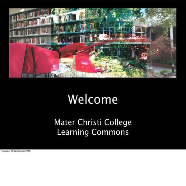 From Library to Learning Commons: ERSLN Presentation 9 September 2013