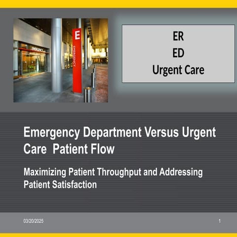 ER vs Urgent Care comparison for class discussion
