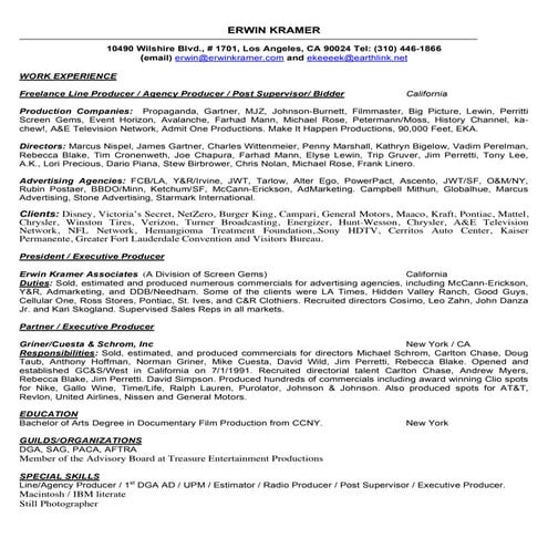Erwin Kramer resume | PDF
