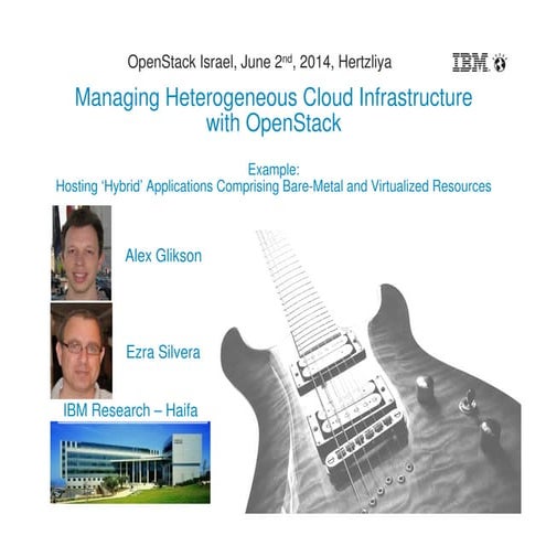 Managing Heterogeneous Cloud Infrastructure with OpenStack, Alex Glikson & Ez...