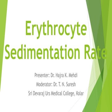 Erythrocyte sedimentation rate