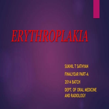 Erythroplakia