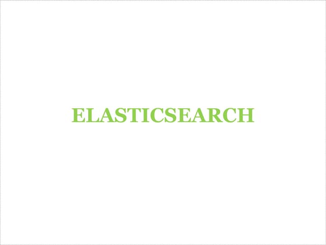 ElasticSearch Basics 