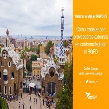 Webinario: Cómo Trabajar Con Proveedores Externos En Conformidad Con El RGPD