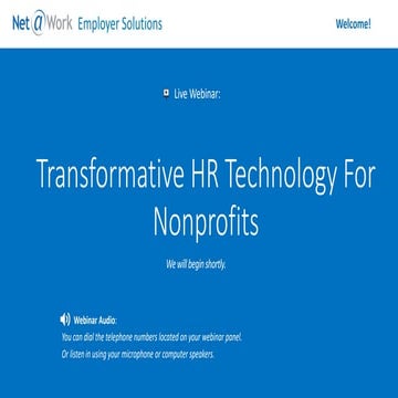 Transformative HR Technology For Nonprofits  