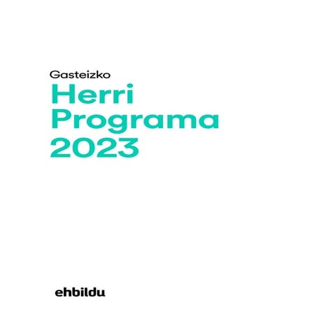 Programa electoral de Bildu para Vitoria 2023