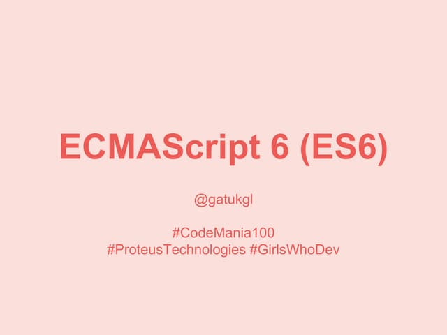Ecmascript 6