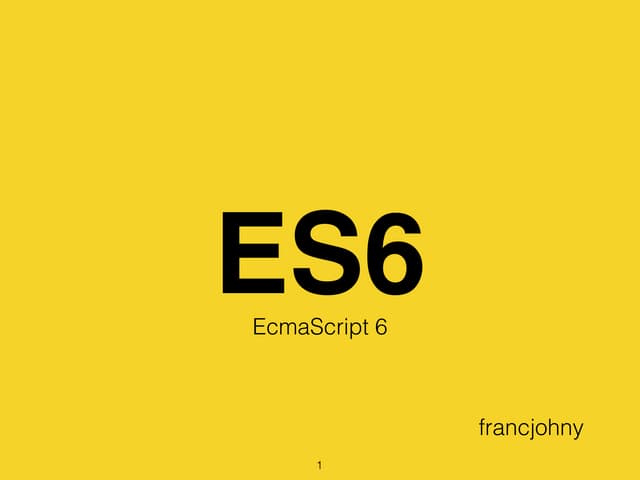 ECMAScript 6 and beyond