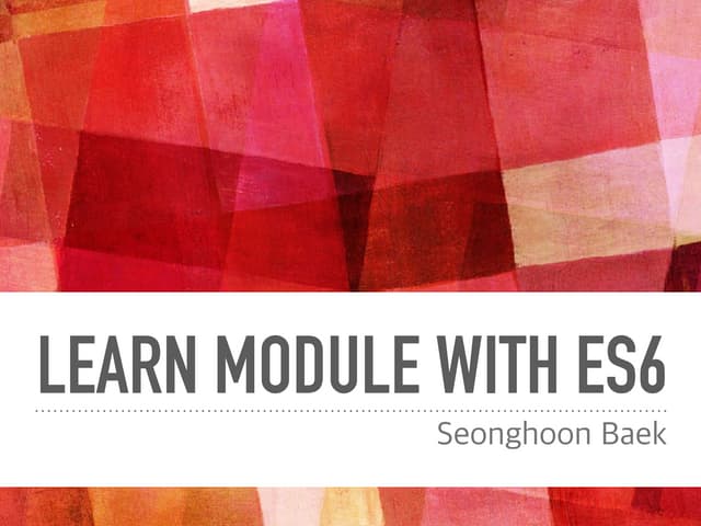 Es6 module