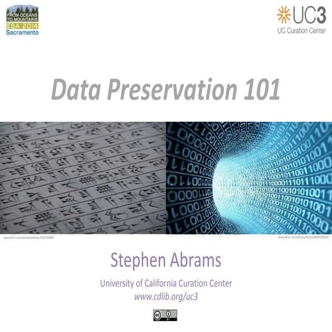 Data preservation 101