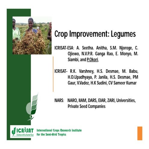 ESA crop improvement :  legumes