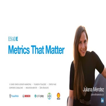 ESADE Business Analytics Master: Metrics that matter
