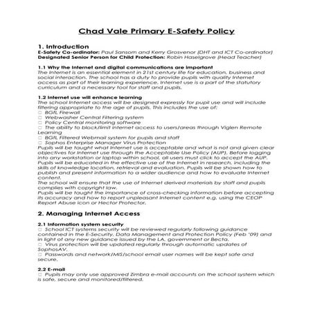 E saftey policy   done